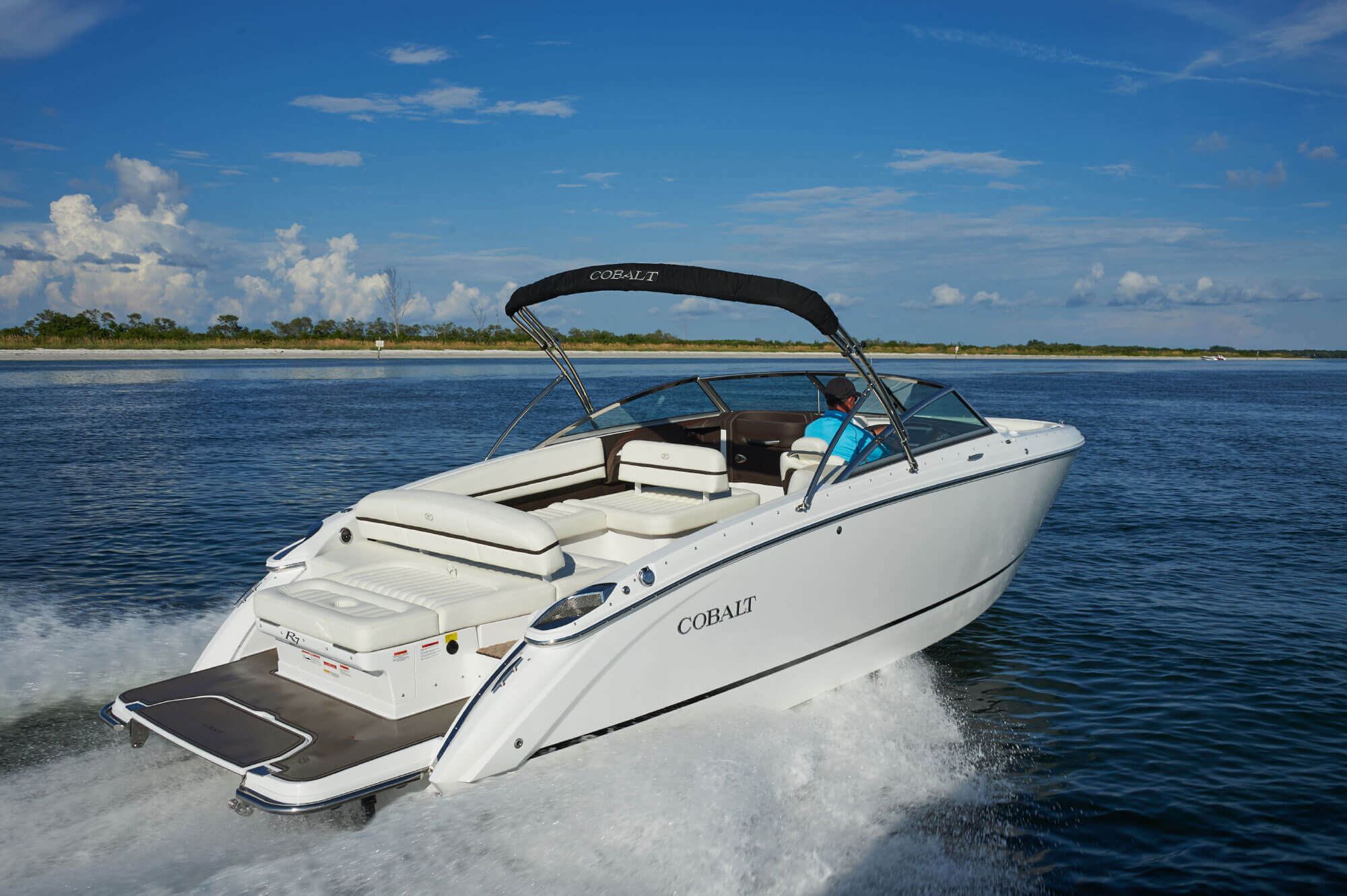 image of a Cobalt boat on the water