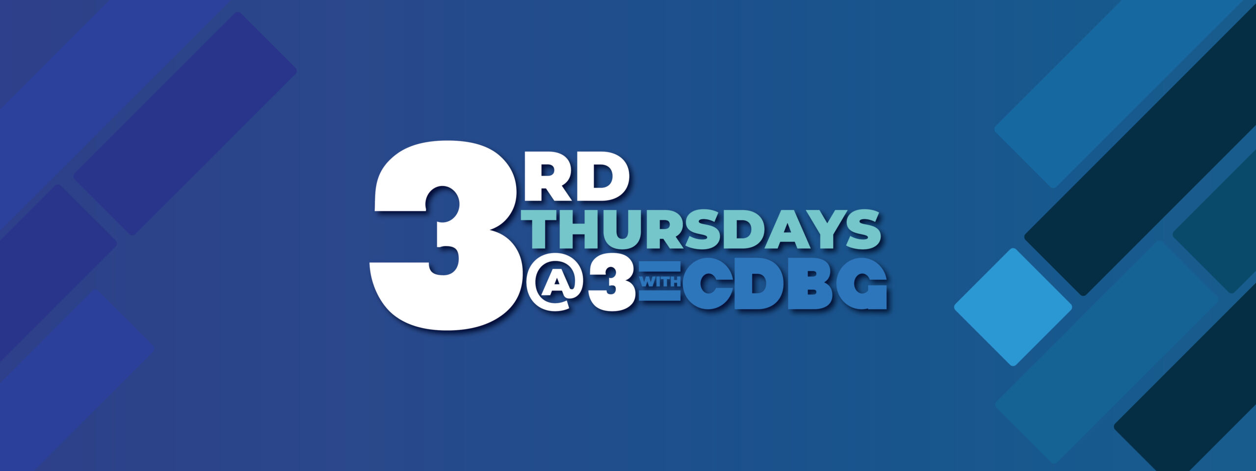 3rd Thursdays @ 3 with CDBG