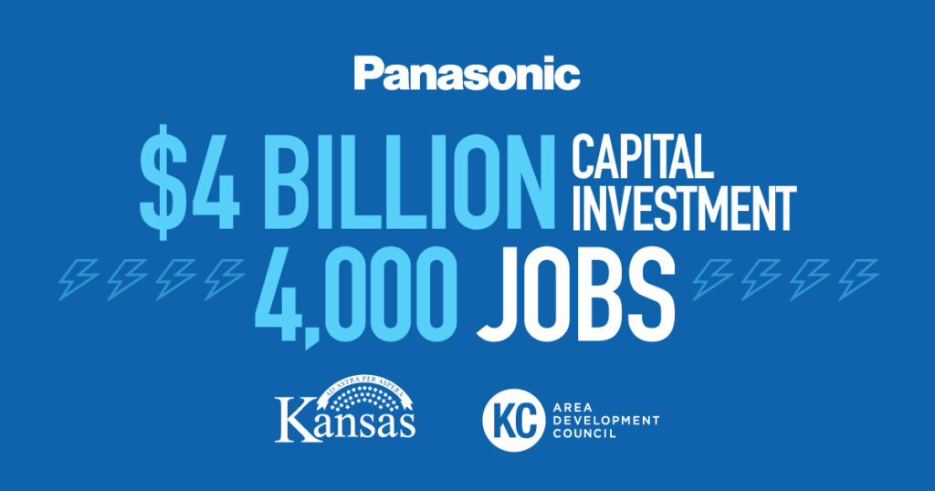 Kansas Lands $4B, 4,000-Job Panasonic Energy Electric Vehicle