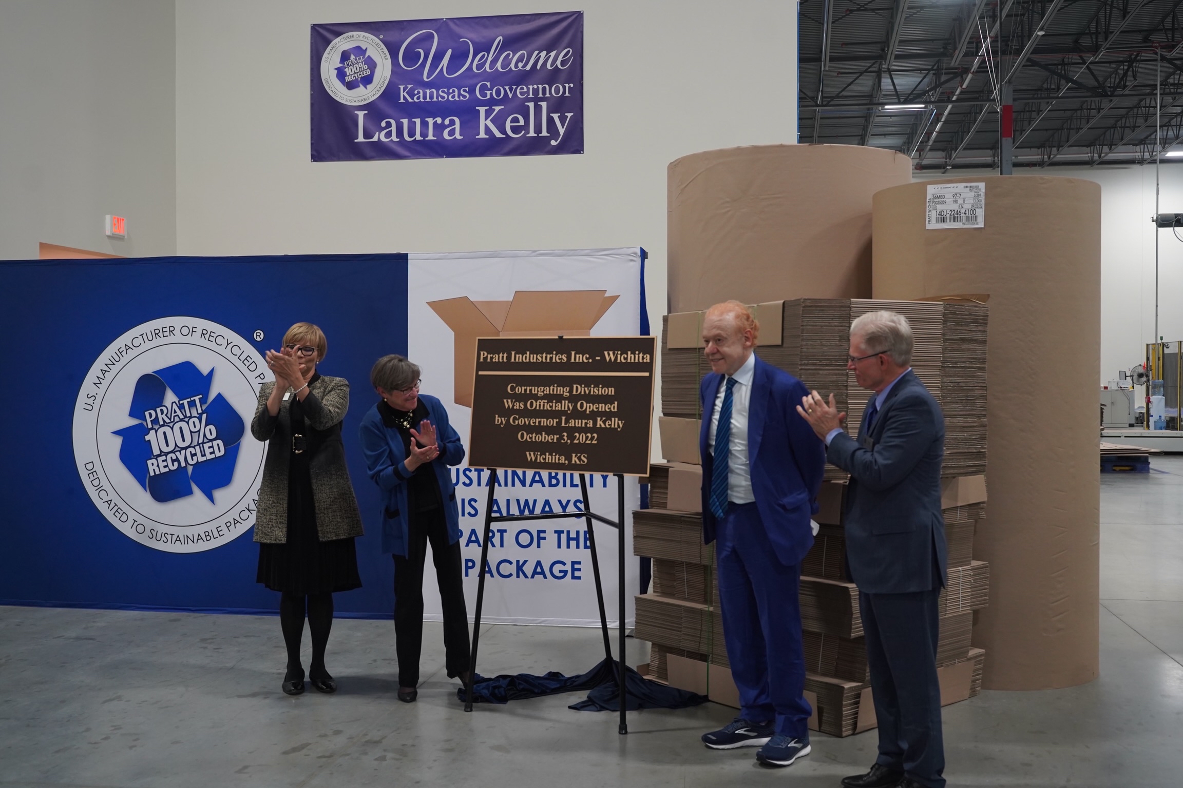 Governor Laura Kelly Joins Pratt Industries For Grand Opening of Park City Plant