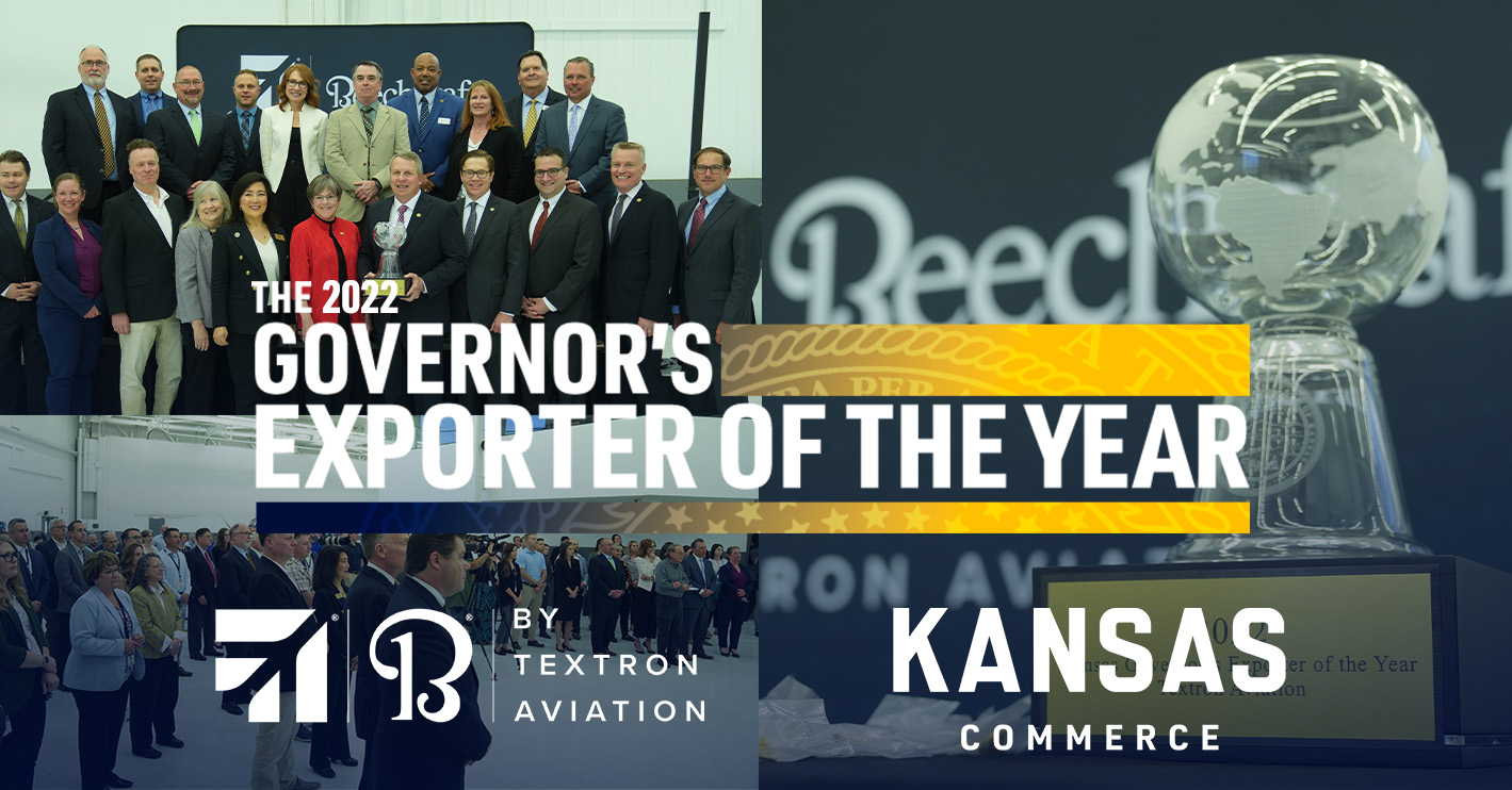 Governor Kelly Celebrates 2022 Exporter of the Year Textron Aviation