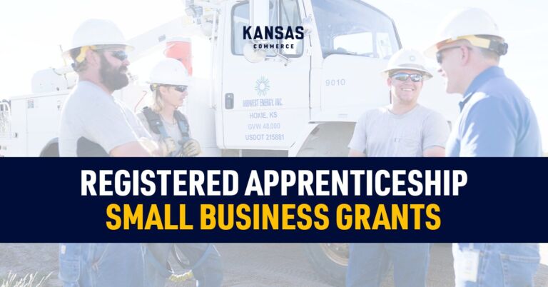 Four energy professionals with hardhats and equipment, smiling in front of Midwest Energy, Inc. vehicle.