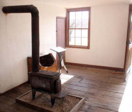 Interior detail of an old station house.