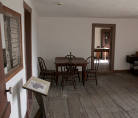 Interior detail of an old station house.