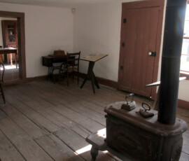 Interior detail of an old station house.