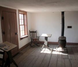 Interior detail of an old cabin.